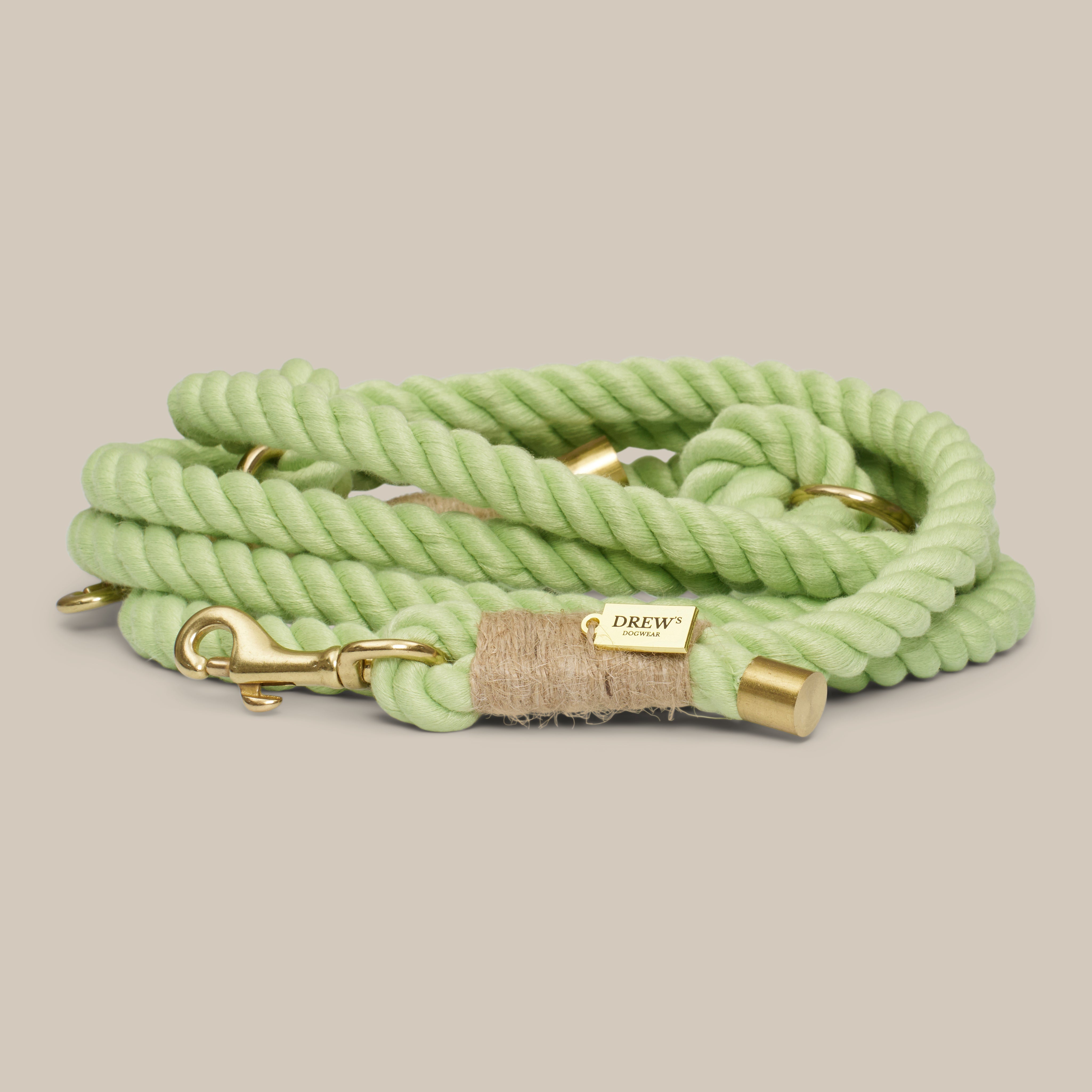 Lime   Justerbar Og Blød Hundesnor  Grøn  250cm   Grøn