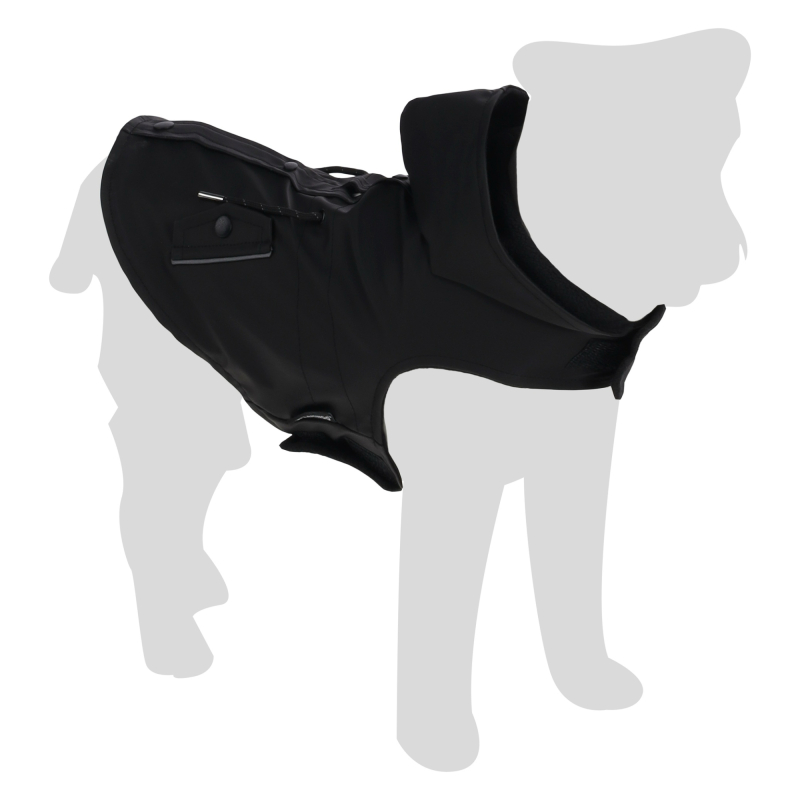 Regnjakke Til Hund  Toto Black 30-50 Cm